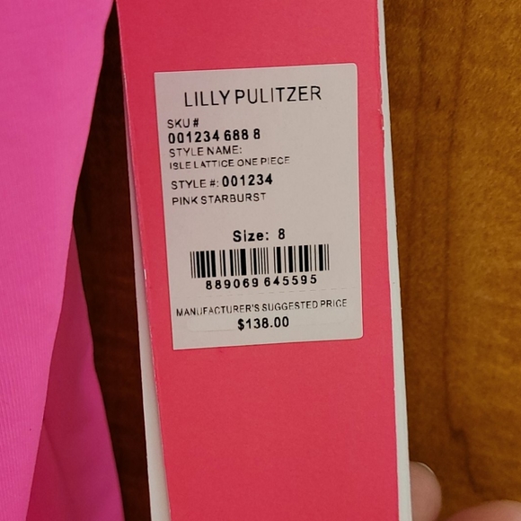 NWT Lilly pulitzer isle lattice one piece - Picture 5 of 7